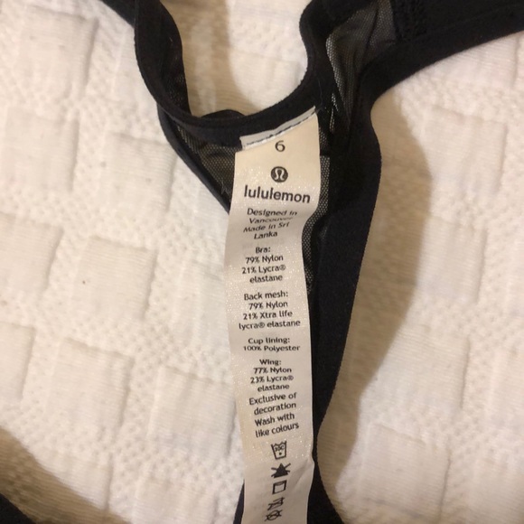 Lululemon Sports Bra Size 6 Worn One Time - Picture 2 of 3